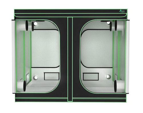 The Quad-Light Power Room 240x240x200cm hydroponic grow kit with 600D Mylar grow tent and steel frame
