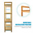 The Bamboo Meridian E1 4-tier multi-level natural bamboo storage rack