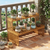 The Bamboo Sprout 2-tier compact bamboo botanical stand with slatted shelves and natural finish