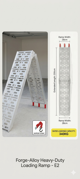 Forge-Alloy Heavy-Duty Loading Ramp E2 230cm aluminium folding loading ramp