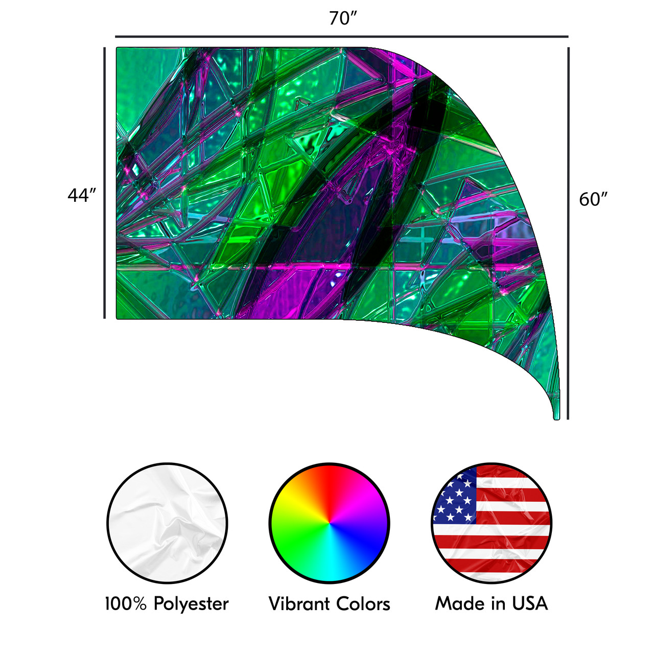 Color Guard Flag -SWING S4 - Glass Green - Pro-Graphx