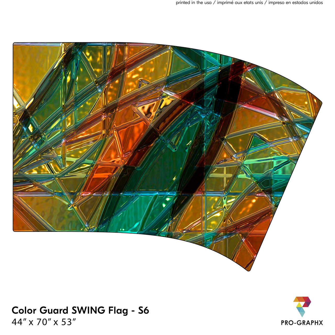 Color Guard Flag -SWING S4 - Glass Amber - Pro-Graphx