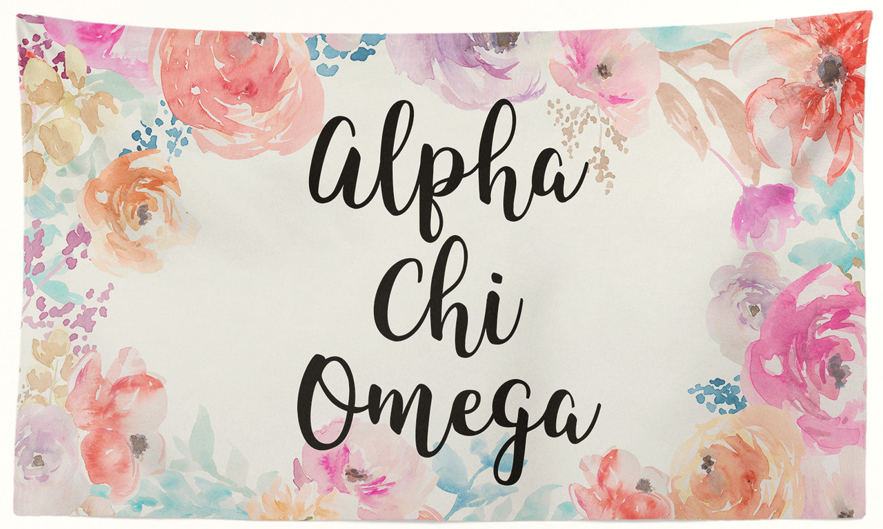 Sorority Flag - 3' x 5' - New Floral Sorority Flag - 3' x 5' - New Floral