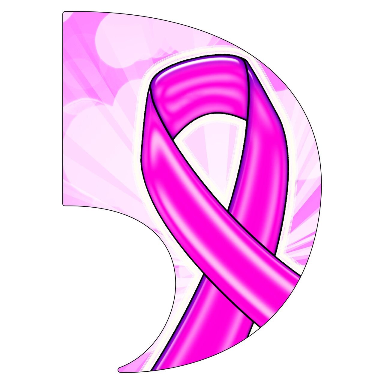 Color Guard Flag -SWING S5 - Pink Ribbon 2 - Pro-Graphx