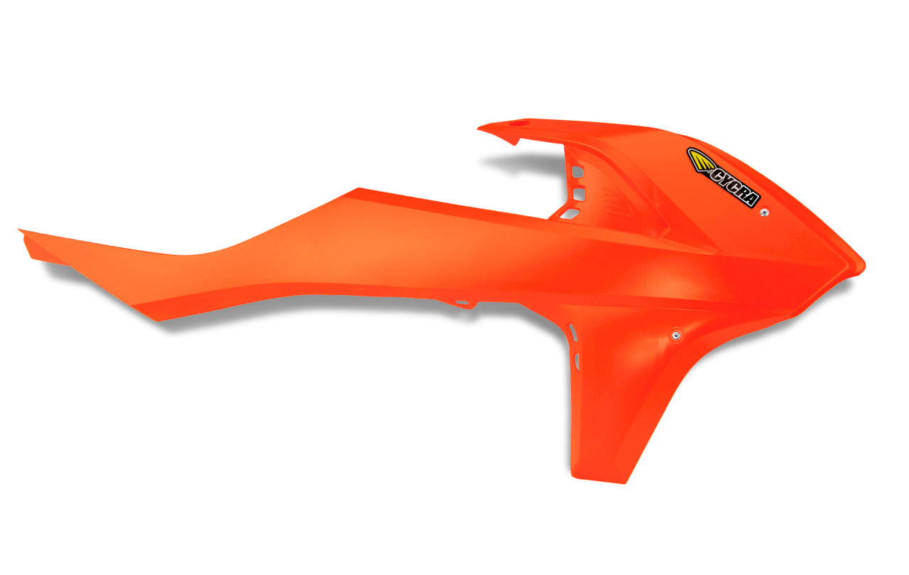 Cycra Radiator Shroud — KTM 125–500 SX/XC-W/XC/EXC (2016–2019) — Orange