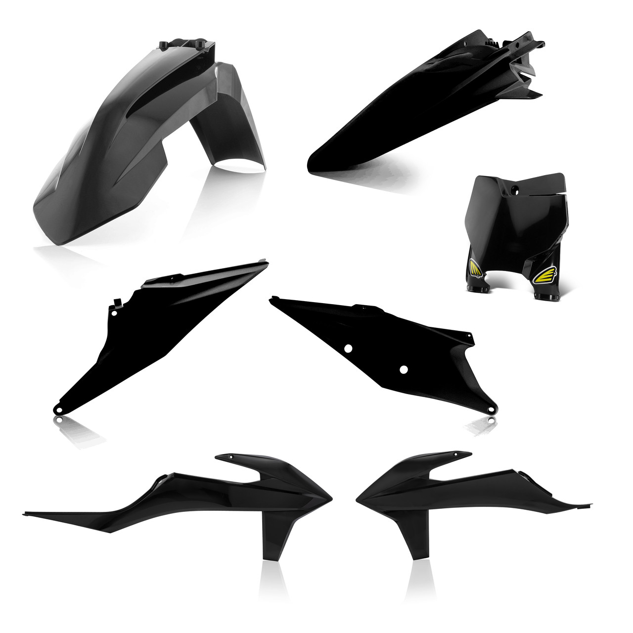Cycra 5-Piece Body Kit — KTM 125 SX / 125 XC / 150 SX / 250 SX / 250 XC / 250 XC TPI / 250 SX-F / 250 XC-F / 300 XC / 300 XC TPI / 350 SX-F / 350 XC-F / 450 SX-F / 450 XC-F (2019–2022) — Black