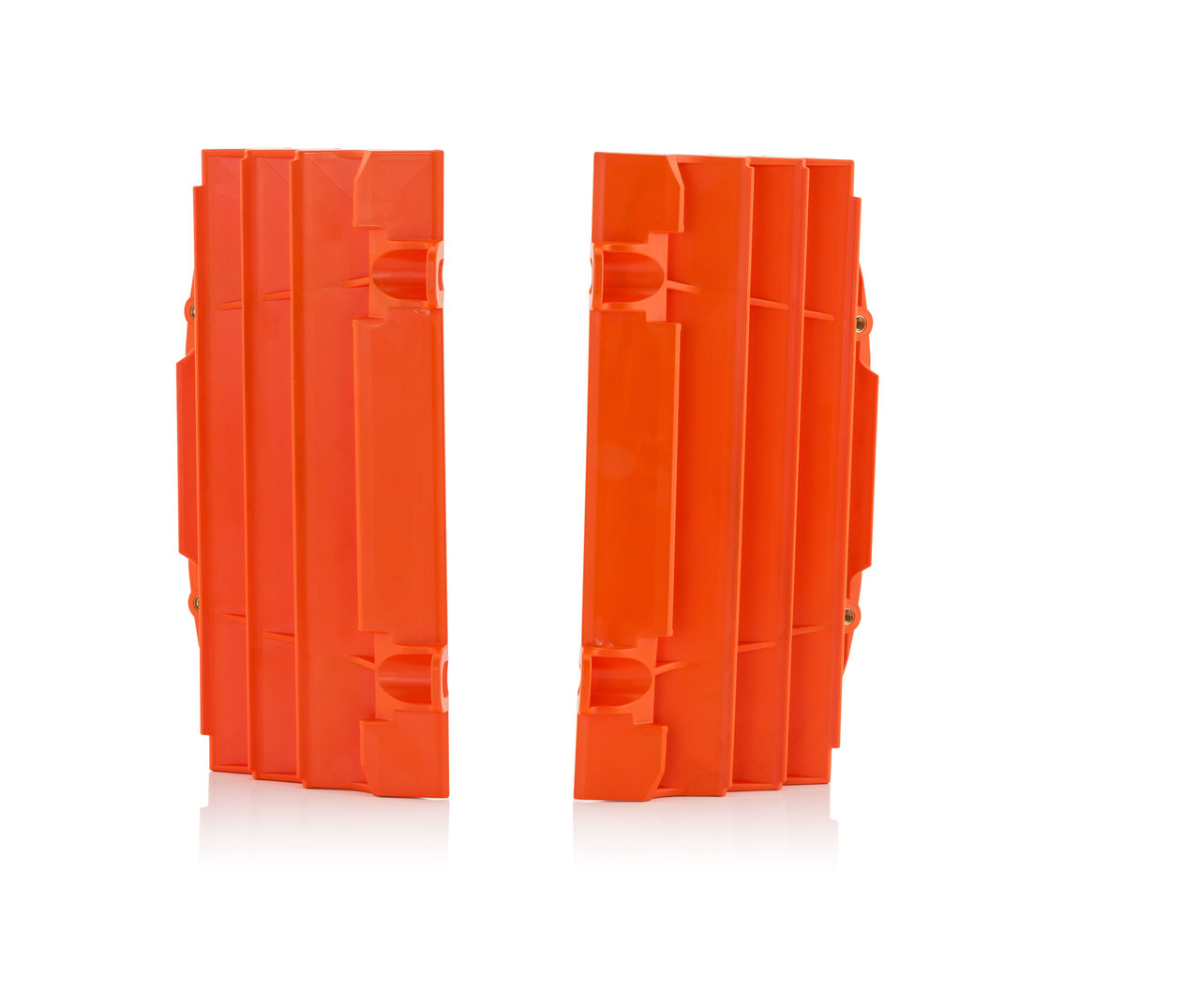 Cycra Radiator Louvers — KTM 125–500 SX/XC-W/XC/EXC/XCF-W/FC250/FC350/FC450/FE250/FE350/FE450/FX350/FX450/TC125/TC250/TE150/TE250/TE300/TX300 (2016–2023) — Orange