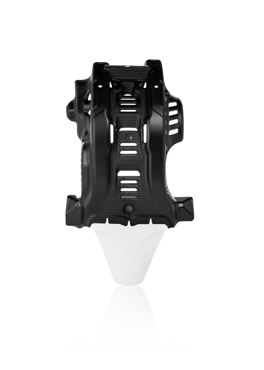Acerbis Skid Plate with Linkage Guard - Husqvarna FE250 / FE350 (2020-2023) — Black / White