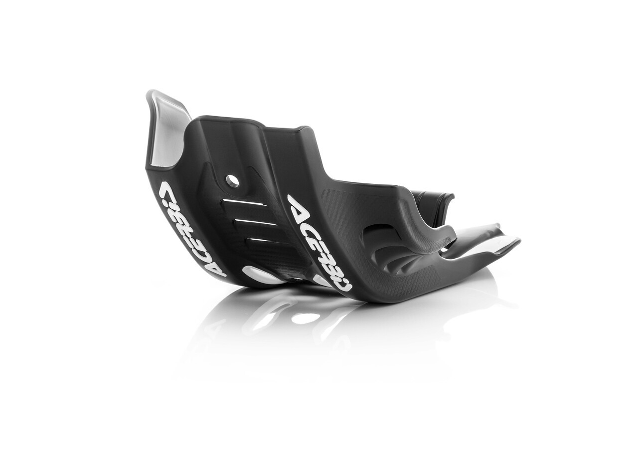 Acerbis Skid Plate with Linkage Guard - Husqvarna FE501 (2020-2023) — Black / White