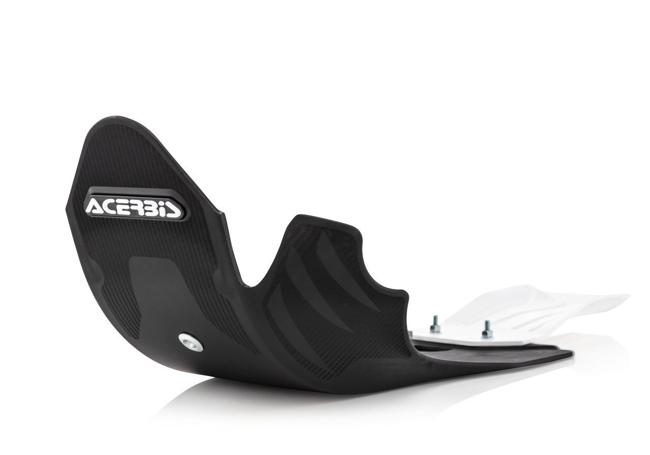 Acerbis Skid Plate with Linkage Guard - Kawasaki KX250 / KX450 (2019-2024) — Black / White