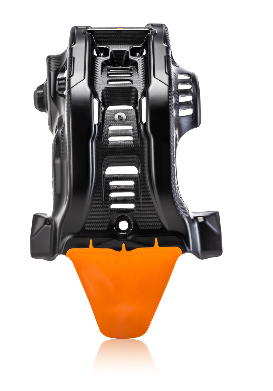 Acerbis Skid Plate with Linkage Guard - KTM / Husqvarna 250 / 350 4T (2019-2022) — Black / Oran.