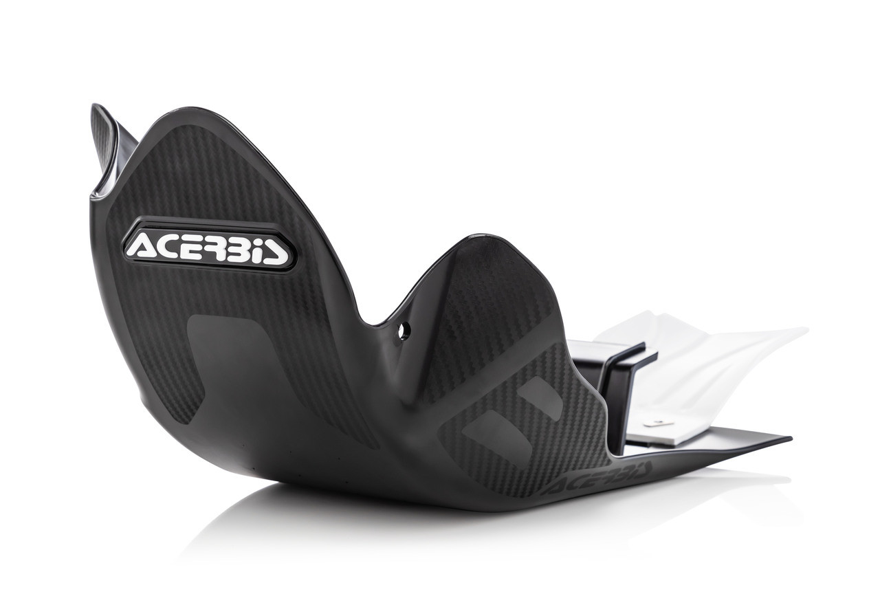 Acerbis Skid Plate with Linkage Guard - Suzuki RM-Z250 (2019-2026) — Black / White