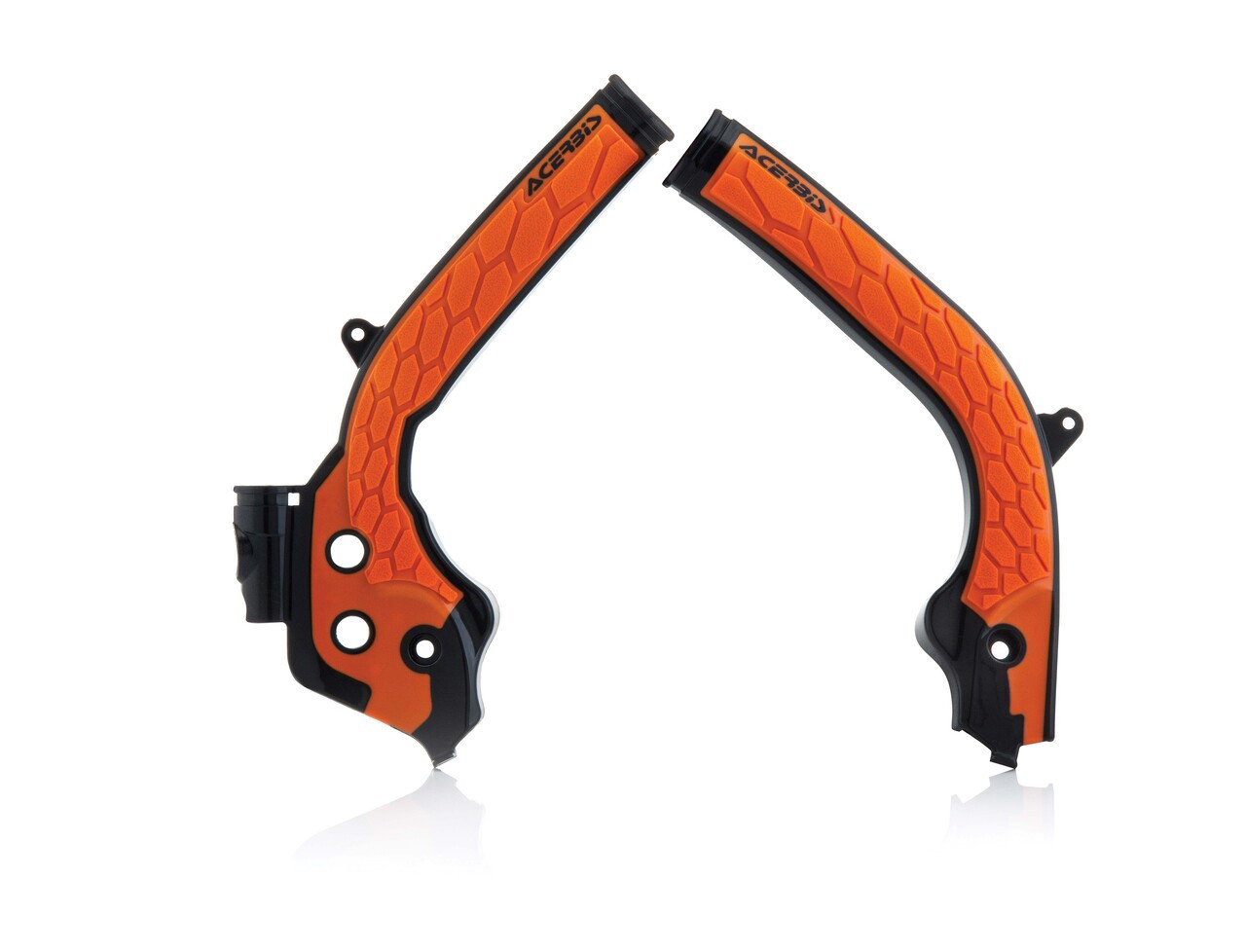Acerbis X-Grip Frame Guard - KTM EXC 250 / EXC 250 TPI + more (+Husqvarna) (2016-2019) — Black / Orange