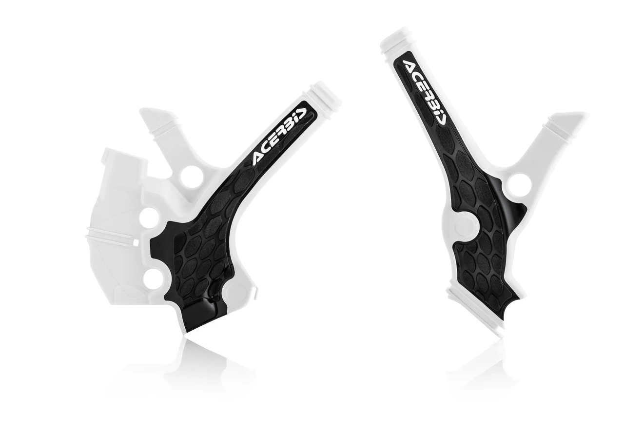 Acerbis X-Grip Frame Guard - Yamaha YZ 65 (2018-2027) — White / Black