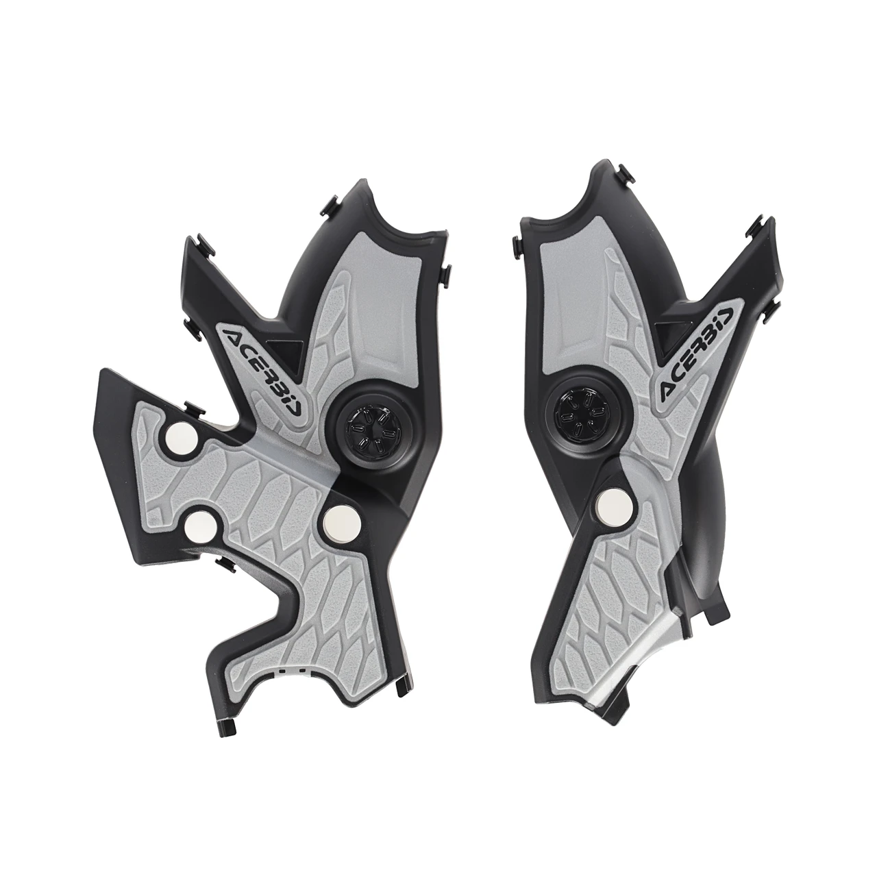 Acerbis X-Grip Frame Guard - Yamaha TENERE 700 / TENERE 700 EXPLORE EDITIO + more (2019-2026) — Black / Silver