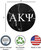 Pro-Graphx Pi Kappa Alpha Greek Sorority Sticker Decal, 5 by 5 Inches, Black Marble