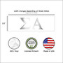 Sorority 2.5" Tall Decal - All Colors