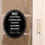 Pro-Graphx Go Away Sign No Soliciting for Home and Business Oval 4" x 5" Heavy Duty PVC Waterproof and Weatherproof Use with Door Knockers and Door Bell