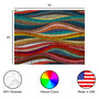 Pro-Graphx Boho Tapestry For Bedroom Aesthetic - 53 inch by 70 inch Wall Tapestry, Bedroom, Home, and Dorm Tapestry Wall Hanging Decor - Embroidery Pattern Waves