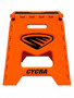 Cycra Folding Moto Stand (Black Decal) — Orange