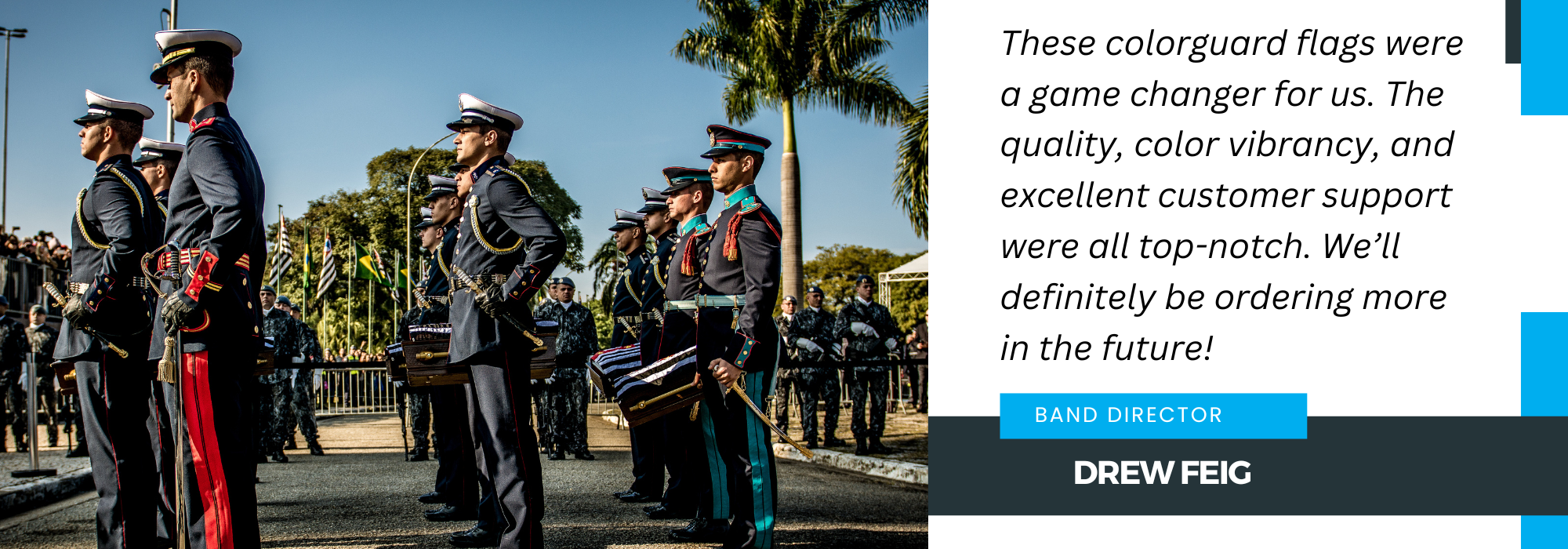Color guard band director customer review.
