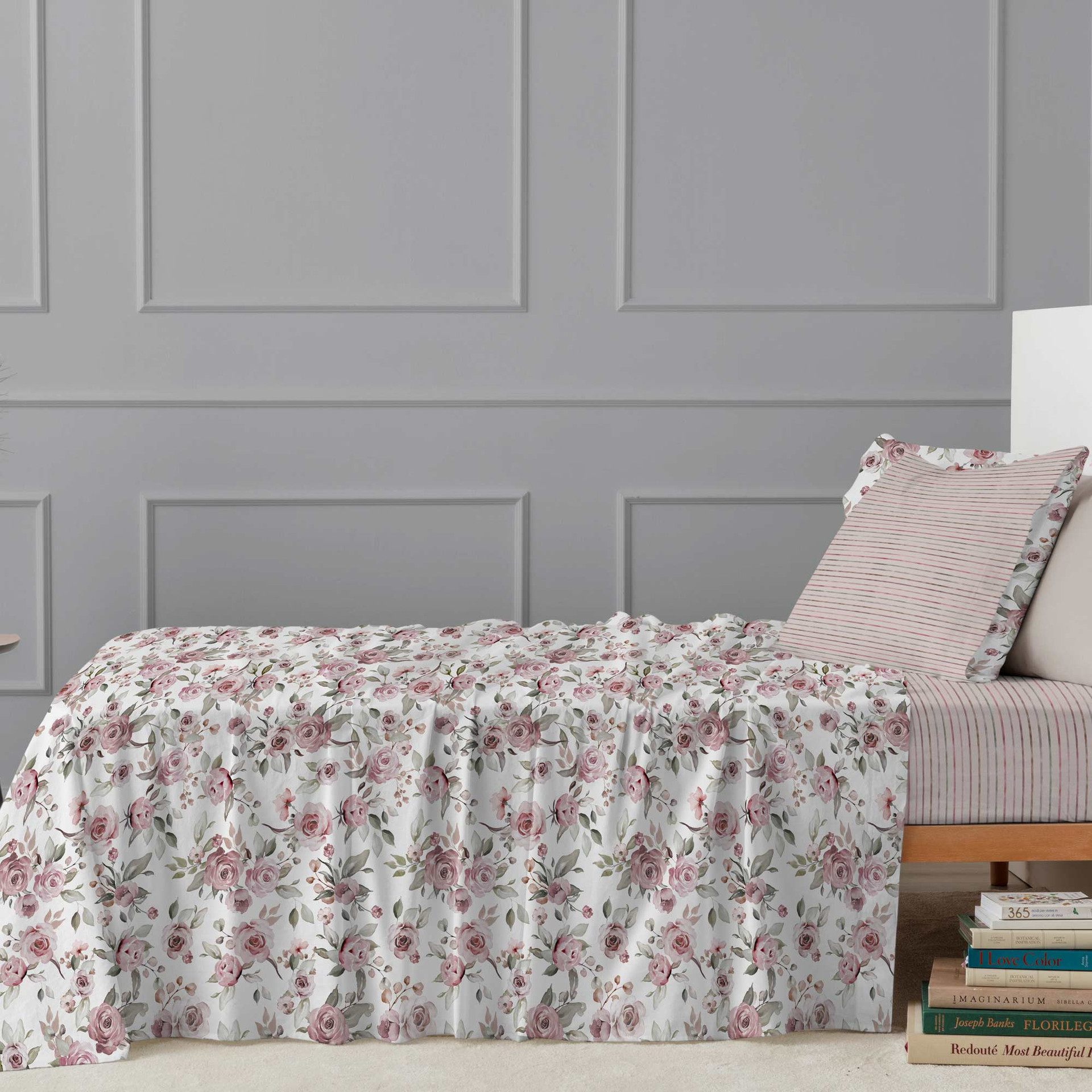 Copribase Letto Belledorm - Jersey Di Cotone, Rosa Cipria, Singolo, Design Moderno - Foto 6