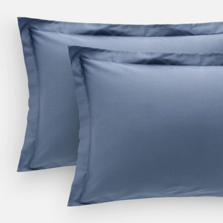 Seiwohl Set di 2 Federe Raso 80x80cm & un elastico e una cuffia, Federa per cuscino