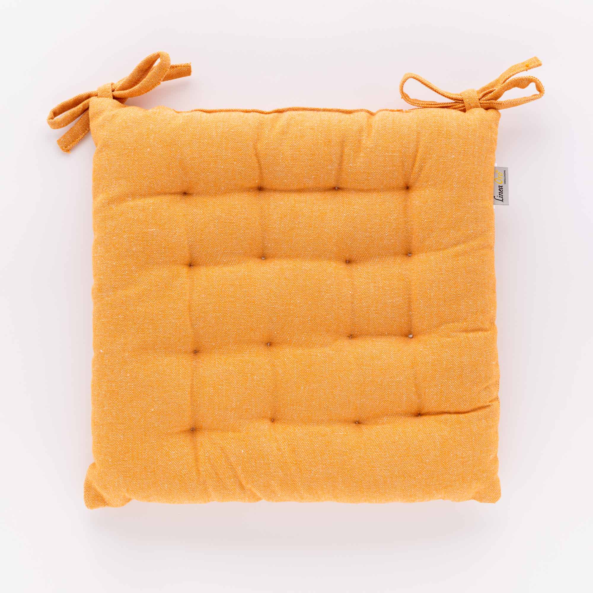 Cuscino Sedia In Cotone Chambray