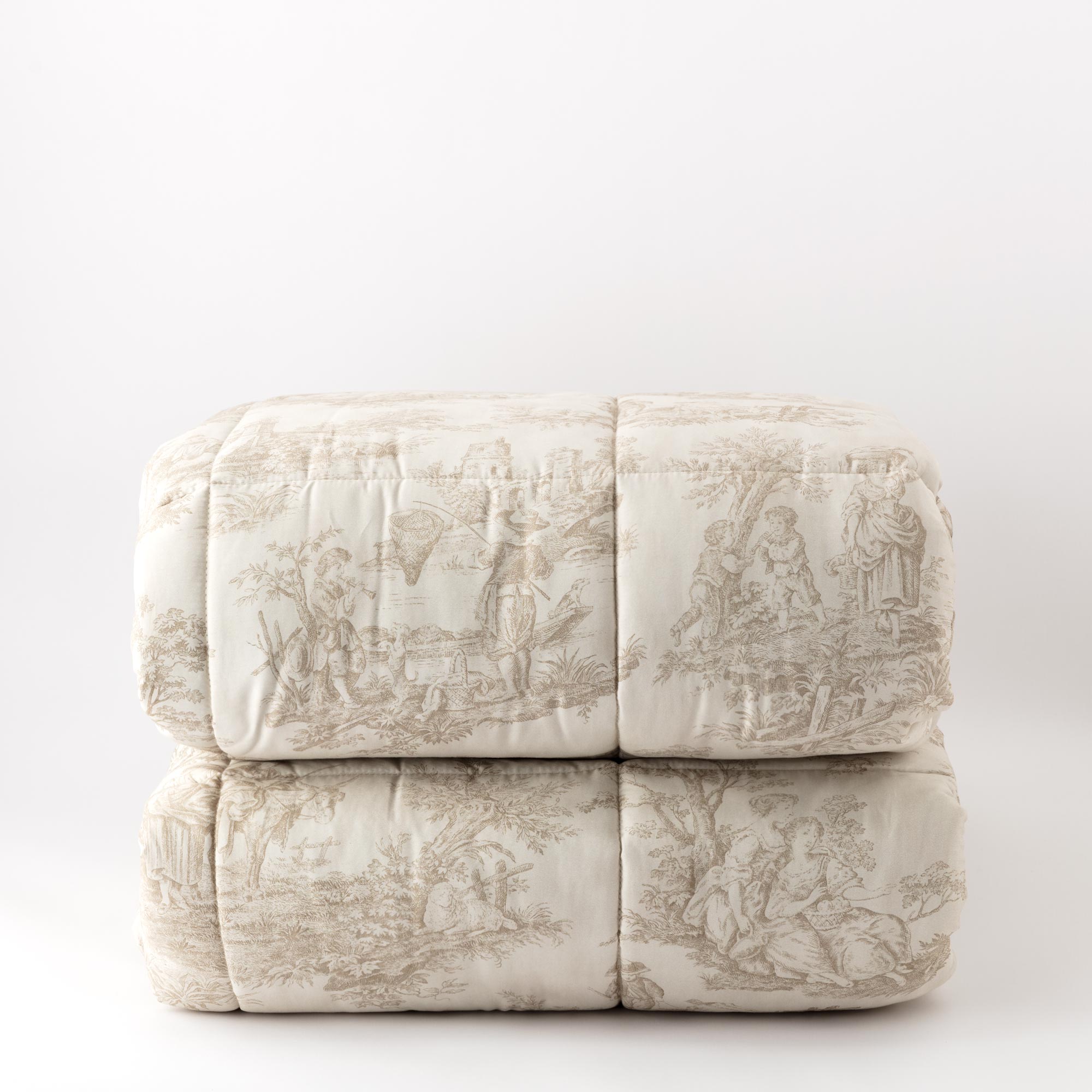 Trapunta In Raso Toile De Jouy