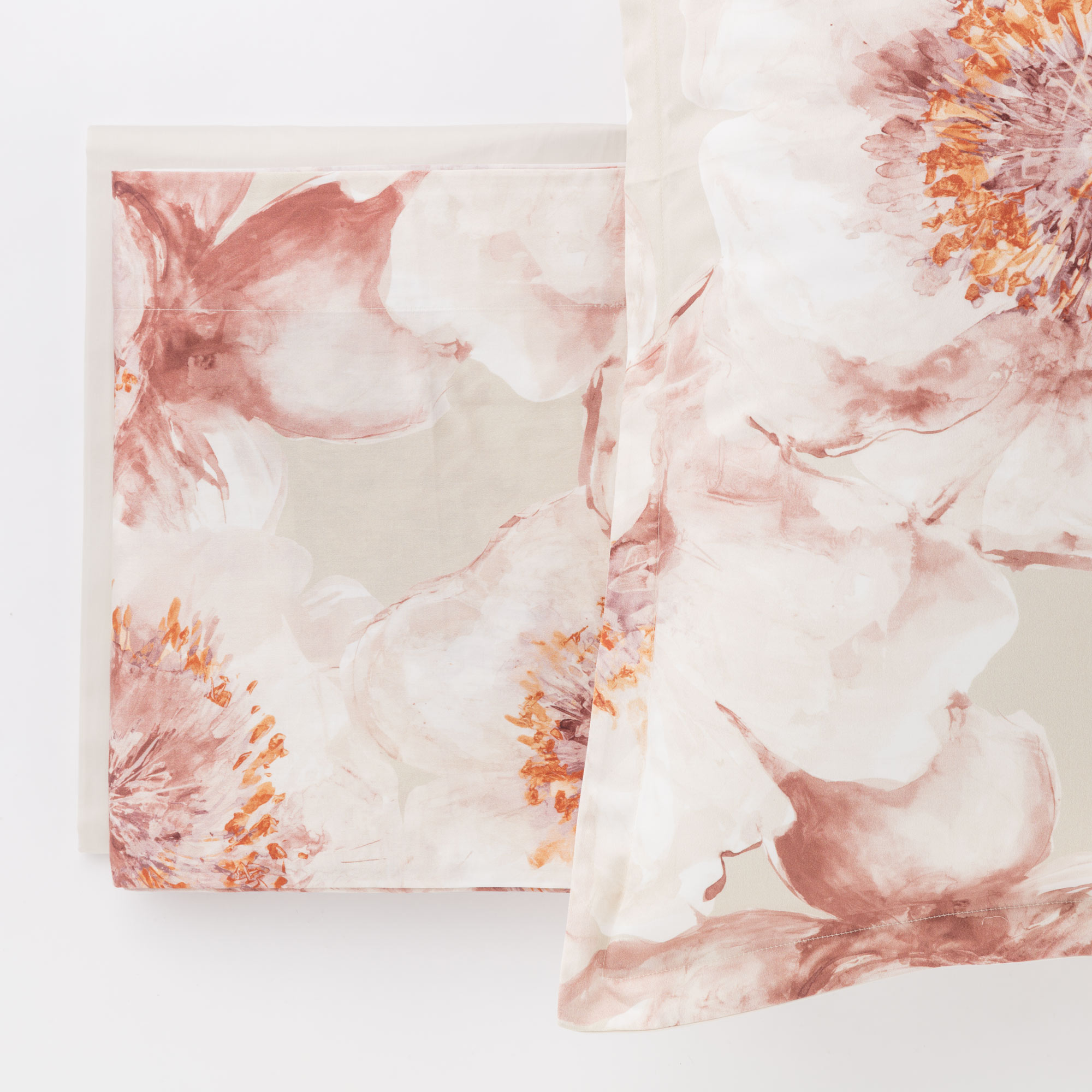 Completo Lenzuolo Copriletto In Raso Hellebro