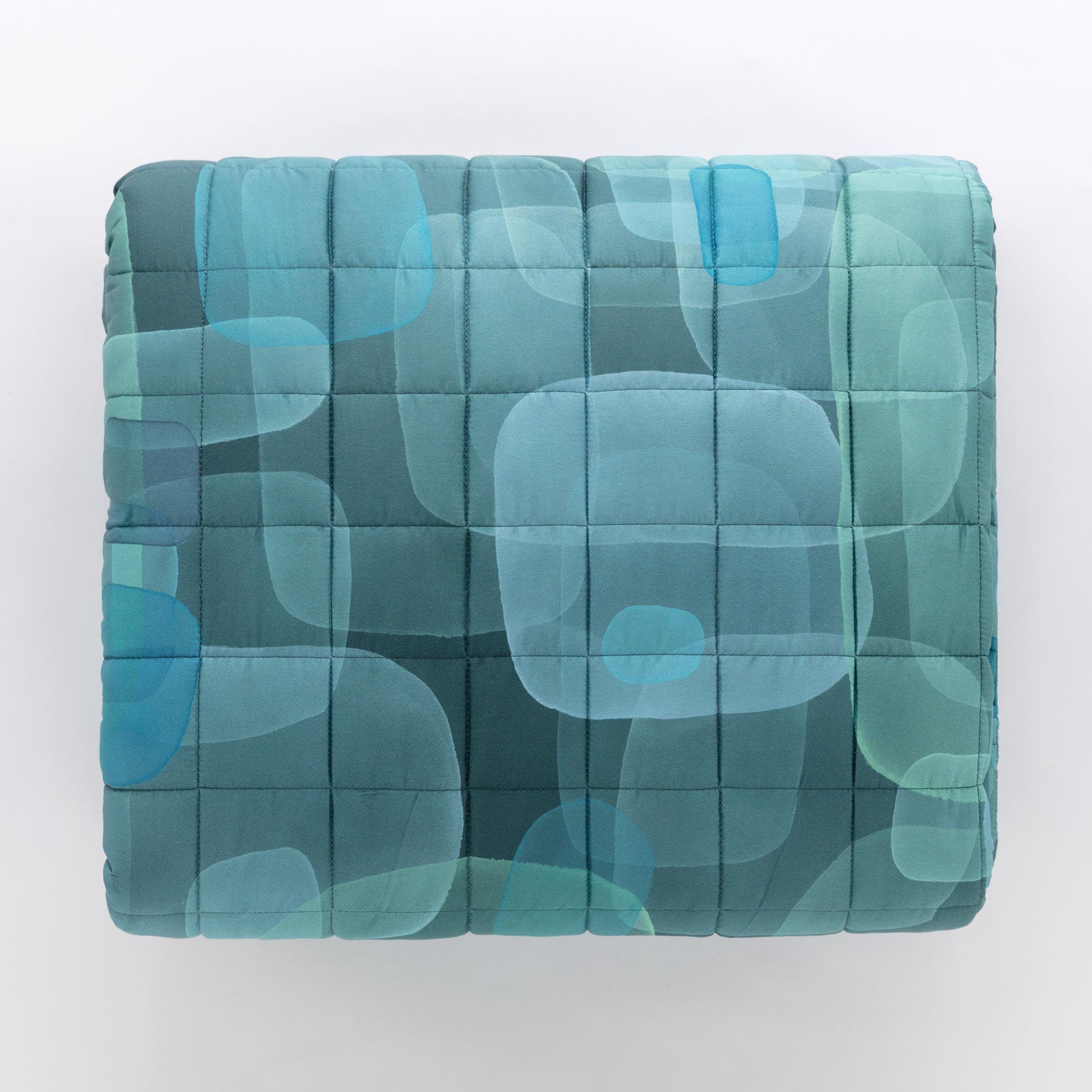 Trapuntino In Raso Aqua