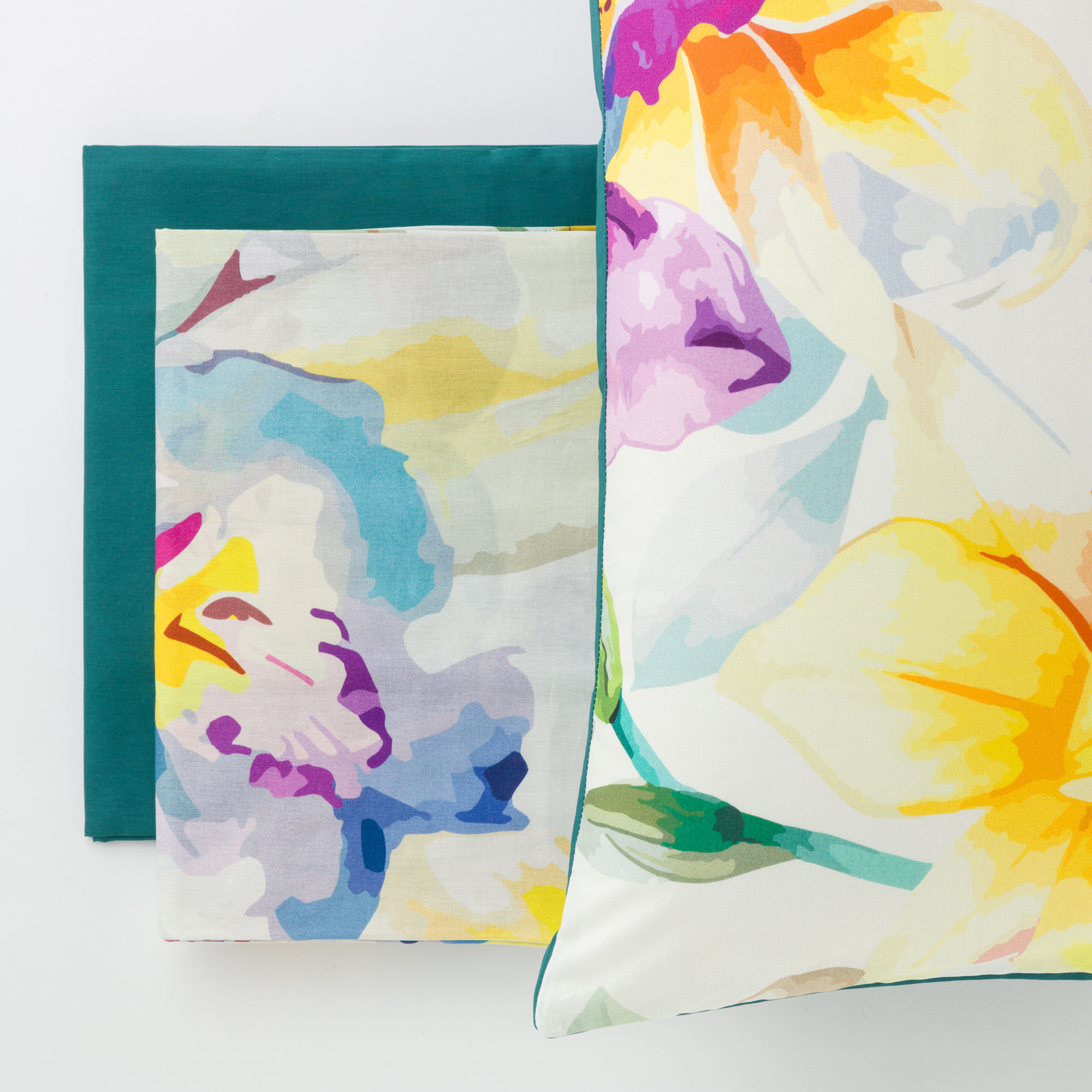 Completo Lenzuolo Copriletto In Stampa Digitale Narciso