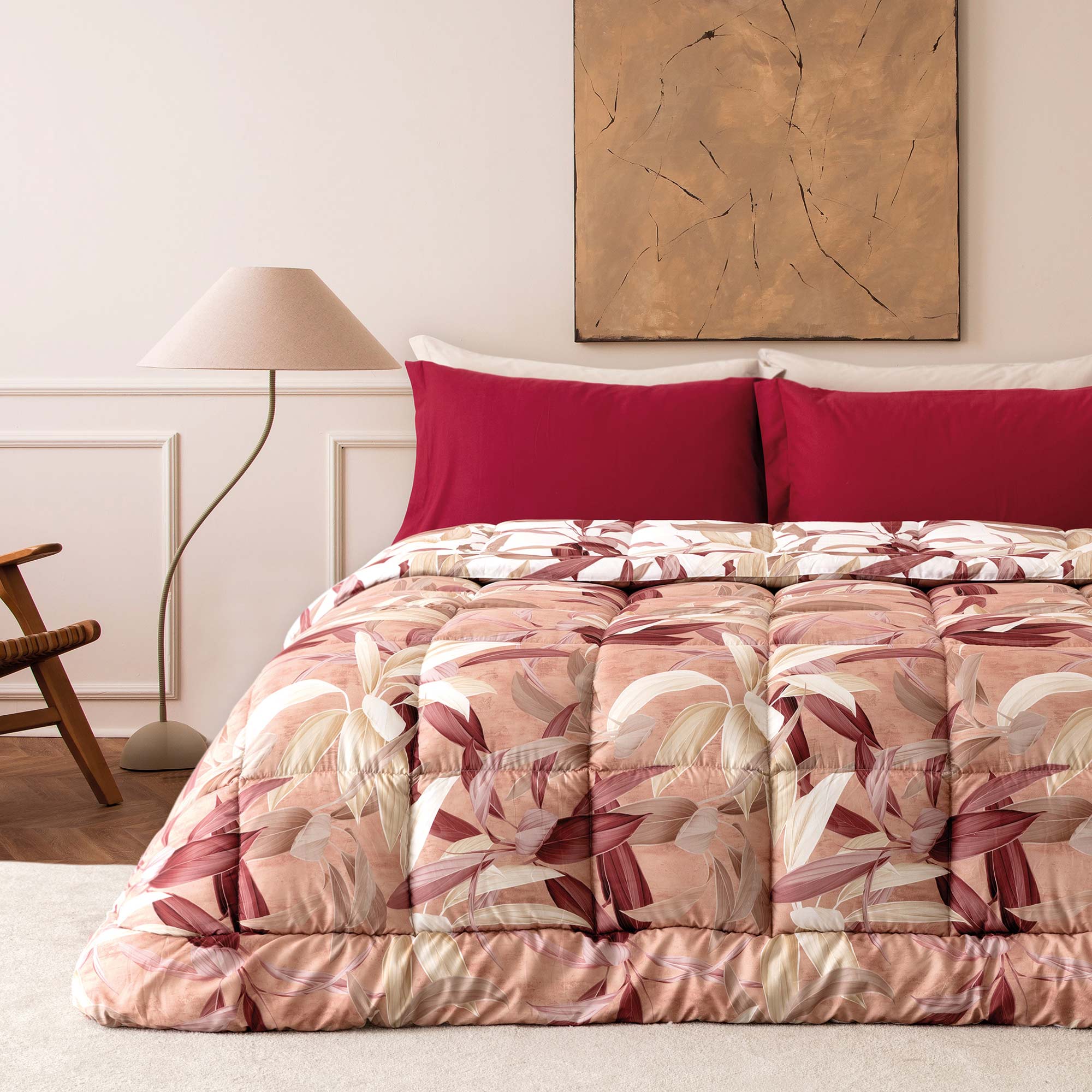 Trapunta In Microfibra Double Face Flores