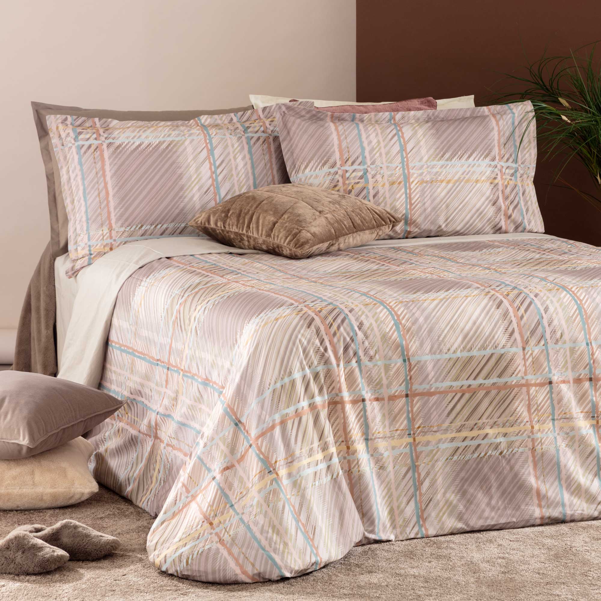 Parure Copripiumino In Percalle Yuta