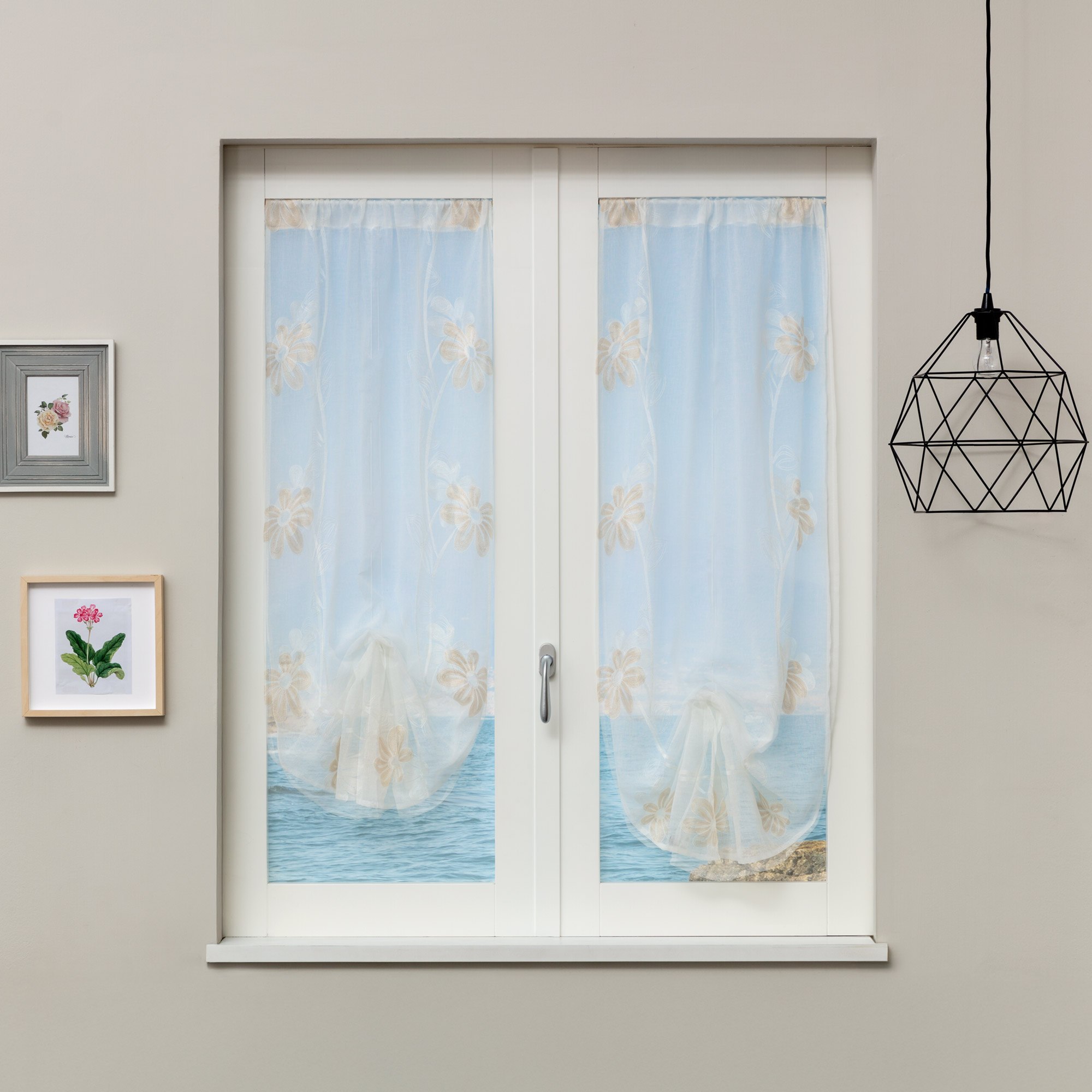 Coppia Tendine Roll Up Ricamate Margot