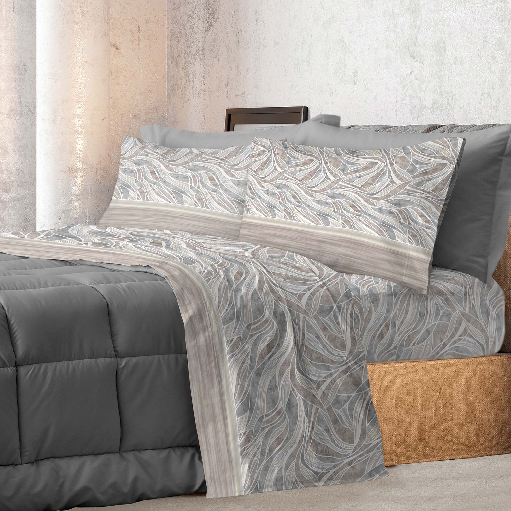 Completo Letto In Cotone Lenia