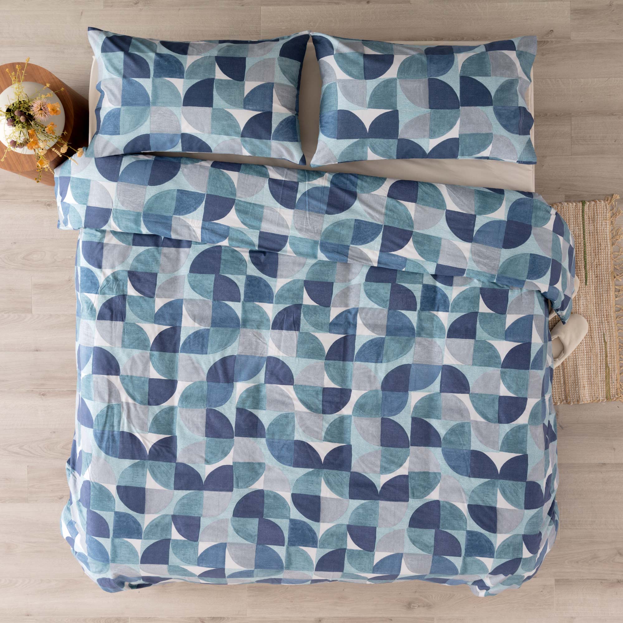 Parure Copripiumino In Cotone Cassio