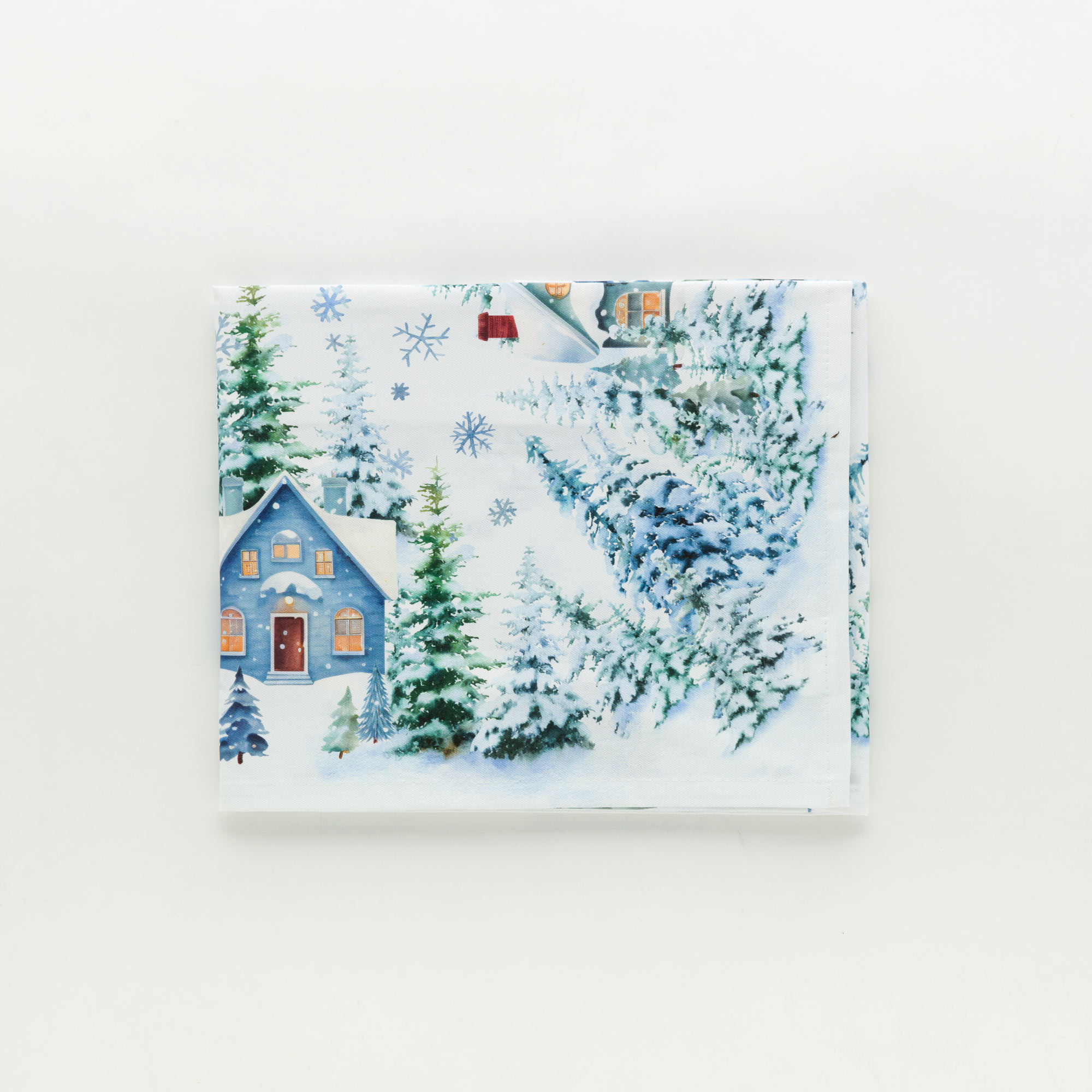 Centrotavola In Cotone White Christmas