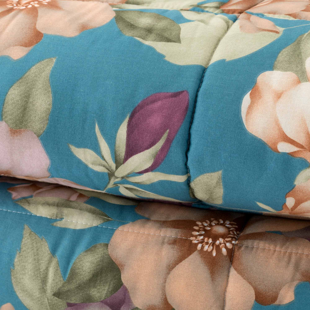 Tessuto Trapuntatura 100% Cotone The Meter – Motivo Floreale Foresta Blu 112 Cm