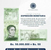 Venezuela 50 Bolivar Soberano x 5 Pcs, 2021, P-118, New UNC Banknotes 50 Million
