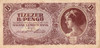 1946 Hungary 10,000 B-Pengo (10 quadrillion pengo) P-132 Hyperinflation USED VF Banknote