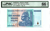 Zimbabwe 100 Trillion Dollars 2008 AA P-91 Banknote PMG 66 Gem Uncirculated EPQ Rare Zim Currency