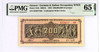 1944 Greece 200 Million Drachmai P-131b PMG 65 GEM UNC WWII Hyperinflation Note