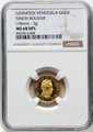 Venezuela Gold Simón Bolívar 3g Coin MS68 DPL + 5× 500 Million UNC Banknotes