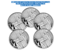 2025 PAMP Lady of Liberty Silver Round 1oz x5 (.999 Fine) – 5 oz Total – Brilliant Design