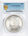 1880-O Morgan Silver Dollar PCGS MS64 Gold Shield Fantastic Luster Very Frosty