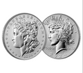 2024-S Morgan and Peace Dollar Reverse Proof Two-Coin Silver Set San Francisco Mint