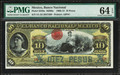1913 Mexico Banco Nacional de Mexicano 10 Pesos M299e PMG 64 EPQ Rare Low Pop