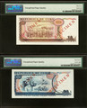 1991 Cuba Banco Nacional Specimen 10 & 20 Pesos P-109s P-110s PMG 67 EPQ Set