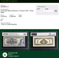 1940 Costa Rica Banco Nacional 2 Colones Pick 197a PMG 64 Choice Unc Overprint